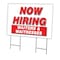Signmission Now Hiring Waiters & Waitresses Yard & Stake outdoor plastic coroplast, C-2436 WAITERS & WAITRESSES C-2436 WAITERS & WAITRESSES - alternate 1